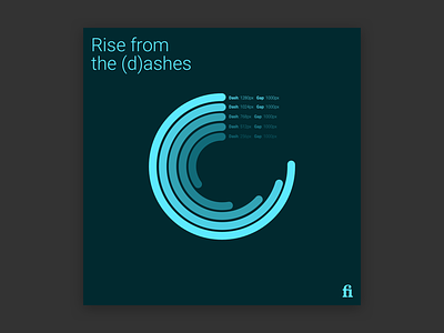 Rise from the Dashes curve cyan dash sketch tutorial