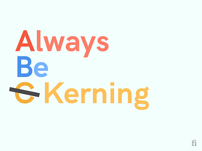 Typography ABC abc basic colors kerning typography