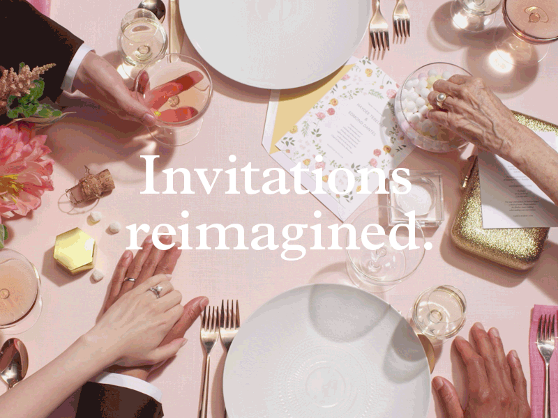 Invitations reimagined. by Luke Williams for Paperless Post on Dribbble