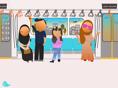 MRT Jakarta on picture. animation art design illustration illustrator ui web