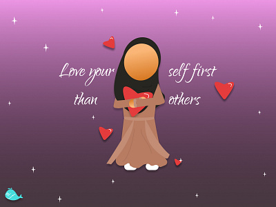 love self first. animation app art design flat icon illustration illustrator lettering ui