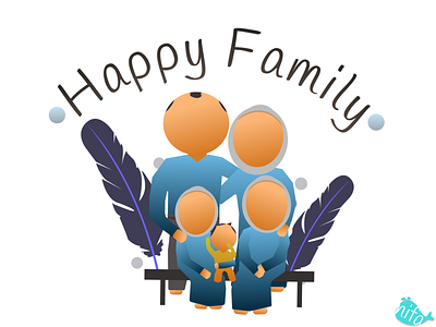 Happy Family animation app art branding design icon illustration illustrator ui ux