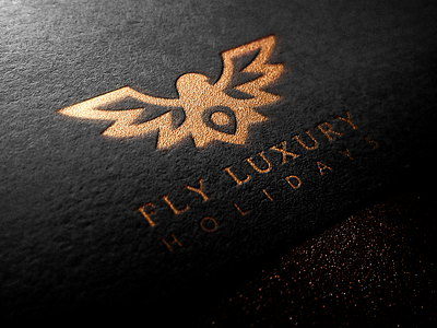 Fly Luxury Logo eagle fly golden luxury