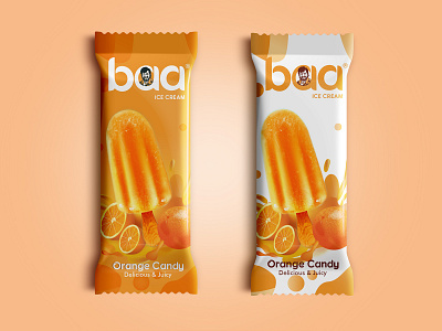Orange Candy Pack graphic design icecream packaging orange candy packaging