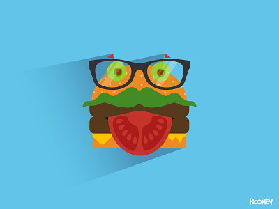 The Rudeburger avatar burger icon illustration