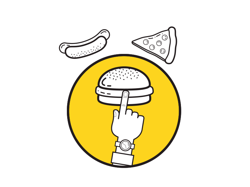 PB&H animation burgers gif hot dogs illustration interaction interaction design motion motion design pizza ui ux