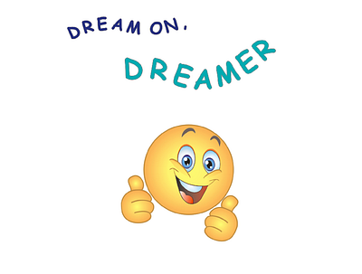 dream on dreamer design vector