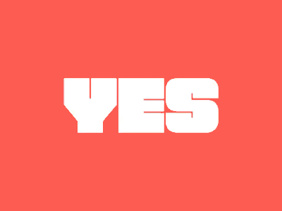 Yes / No graphic design motion design typography