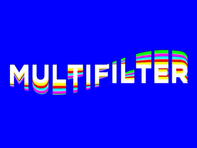 Multifilter 0000ff blue graphic graphic design motion design multifilter rvb typography