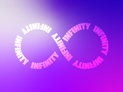 INFINITY design gradient graphic design graphism illustration infinity purple typography