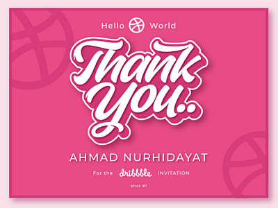 Thank You debut dhygraphic dribble hello lettering post shot thanks typography