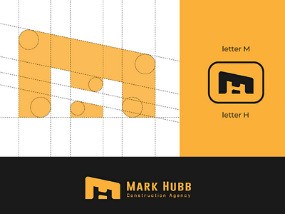 Mark Hubb - Logo Grid brand bridge buldings construction design dhygraphic idea identity logo logo type monogram