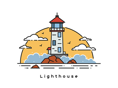 Lighthouse MBE Style art beach design dhygraphic graphic design icon icons illustration lighthouse mbe style sea sunset vector vector art vector illustration vectorart vectors