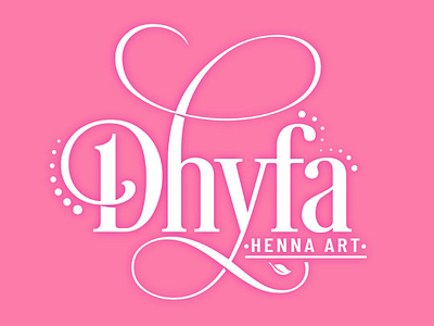 Dhyfa Henna Logo beauty brand bride business girls henna identity logo logo type logos love mehndi wedding women
