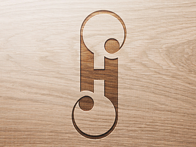 Hi ambigram beauty clean design dhygraphic good graphic logo logo design mockup monogram simple wood