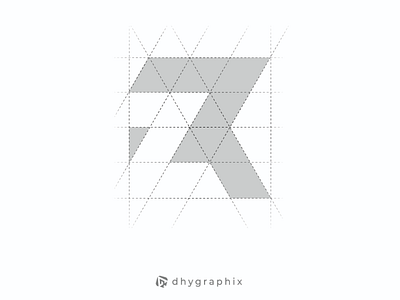 RZ bold brand branding clean creative dhygraphix grid idea identity letter logo mark monogram simple