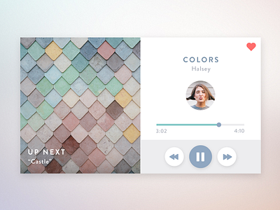 Minimal Music Player clean color concept minimal music play player rainbow