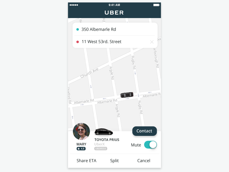 Uber Mute by hello on Dribbble