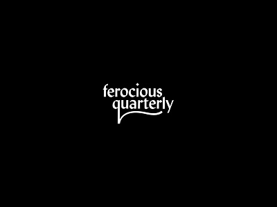 Ferocious Quarterly, the logo anthology ferocious quarterly logo type zine