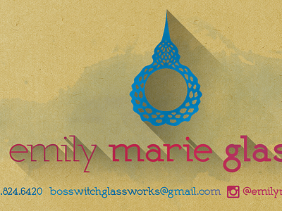 Emily Marie Glass color logo shadow texture
