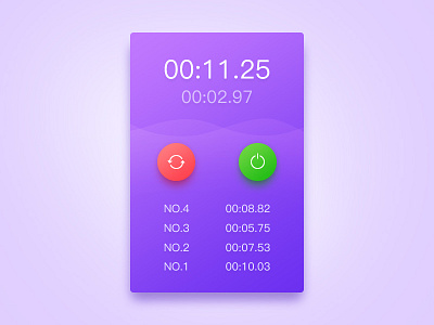 stopwatch app purple ui