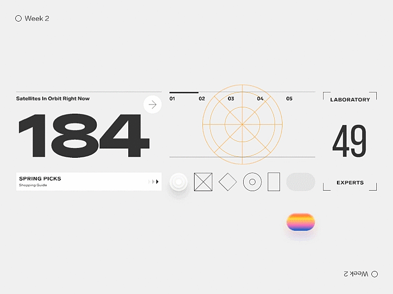 Experiments Week 2 animation interface typography ui