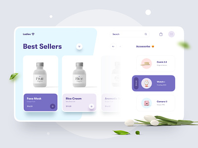 [FREE] Ladies | Beauty Store Website Concept app beauty camera card cart clean free interface minimal product shop shopping shopping cart store typography ui ux watch web website