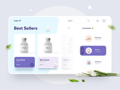 [FREE] Ladies | Beauty Store Website Concept app beauty camera card cart clean free interface minimal product shop shopping shopping cart store typography ui ux watch web website