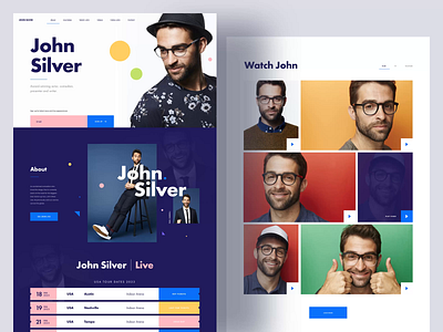 [FREE] MI Comedian - One Page Website by Tran Mau Tri Tam on Dribbble