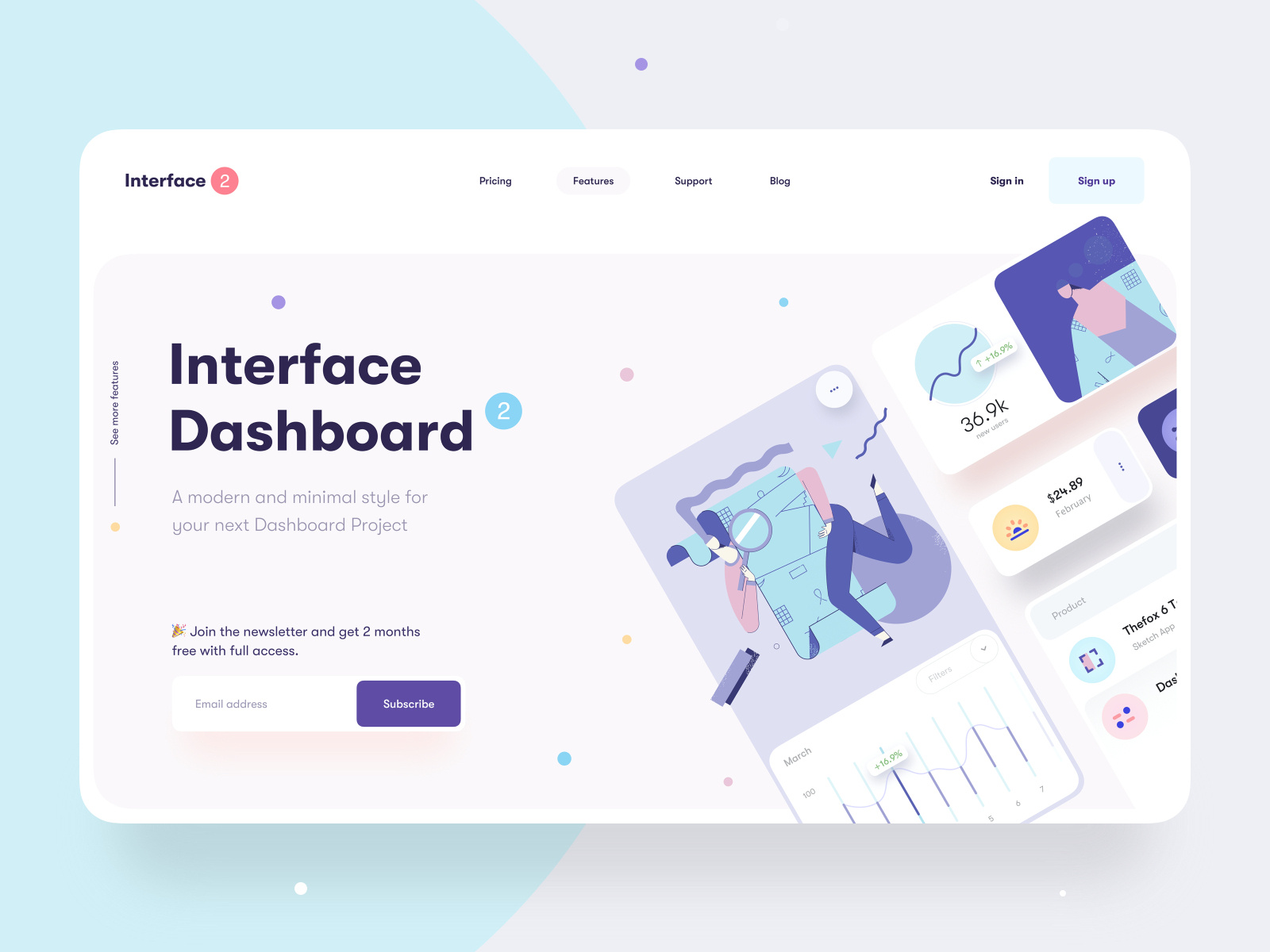 Interface Dashboard Builder Hero Banner by Tran Mau Tri Tam on Dribbble