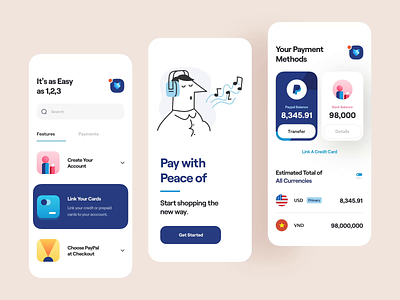 Paypal - Mobile App: Animation animation app app animation card clean interaction interactive minimal mobile motion payment paypal slide smooth ui ui design ux ux design web web animation