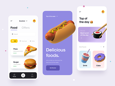Food App 🍔🍱🍖🍻 3d 3d design 3d icon 3d illustration app burger card delivery app food food app food icon icon menu mobile mobile app sushi ui ui design ux ux design
