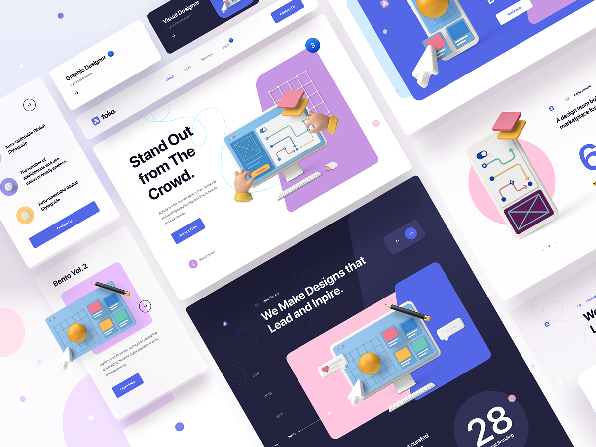 Folio Agency ⚡️ Ui Kit By Tran Mau Tri Tam For Ui8 On Dribbble