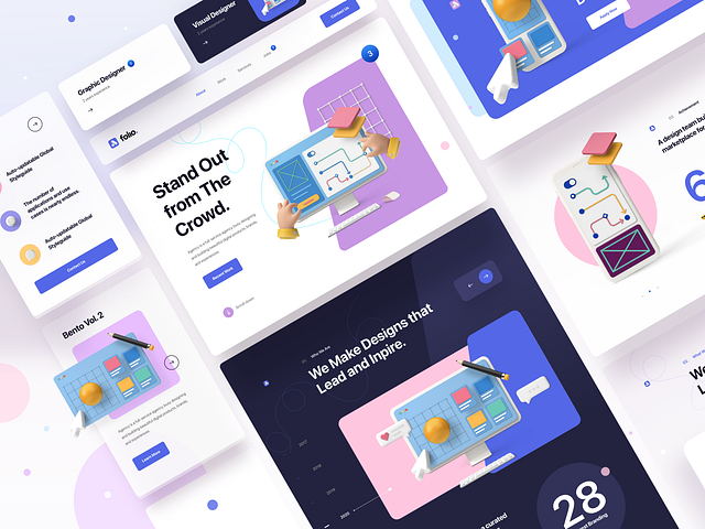 Folio Agency ⚡️ UI Kit by Tran Mau Tri Tam for UI8 on Dribbble