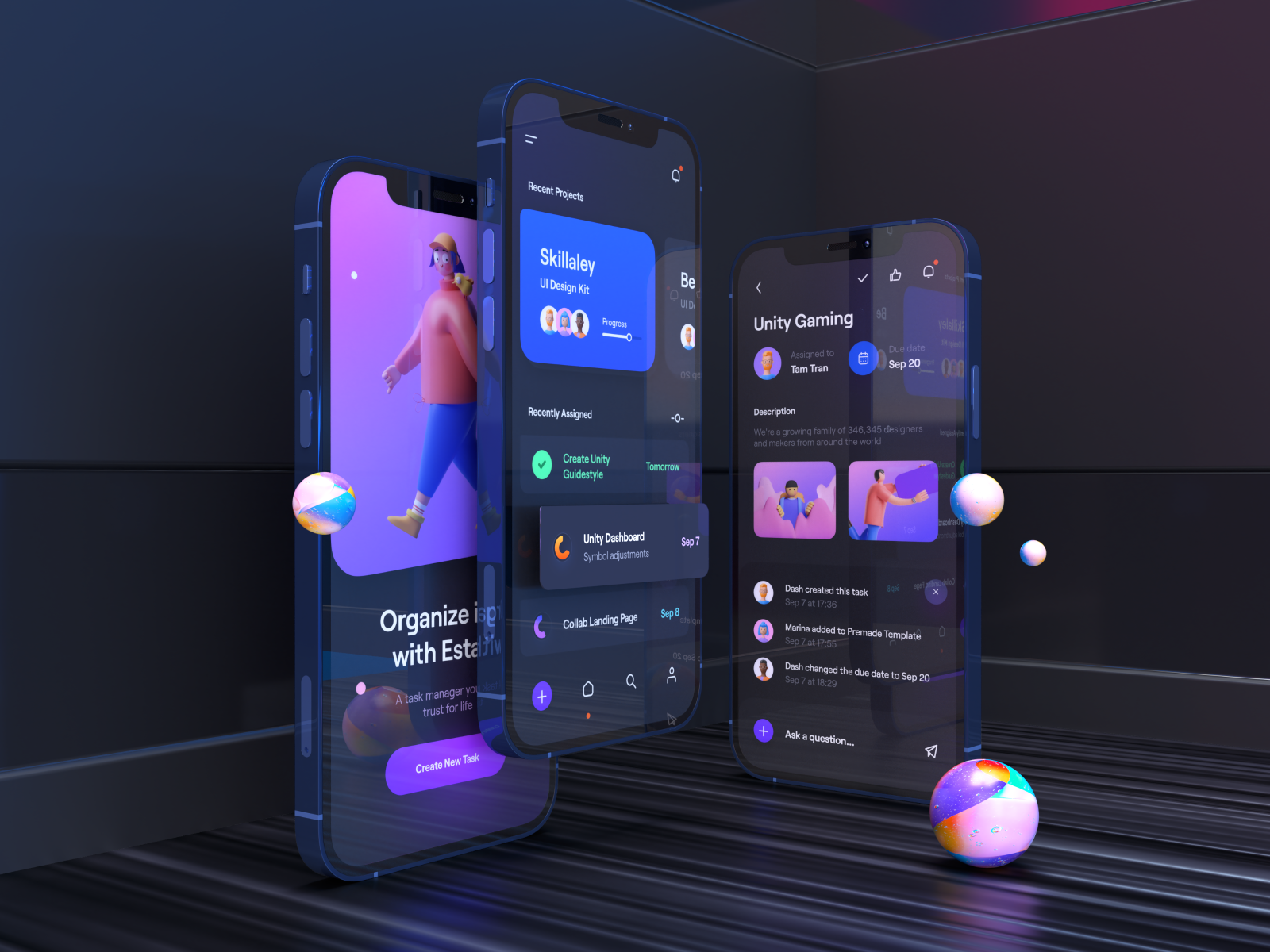 Download iPhone 12 - Dark Mockup for Estaro App by Tran Mau Tri Tam ...