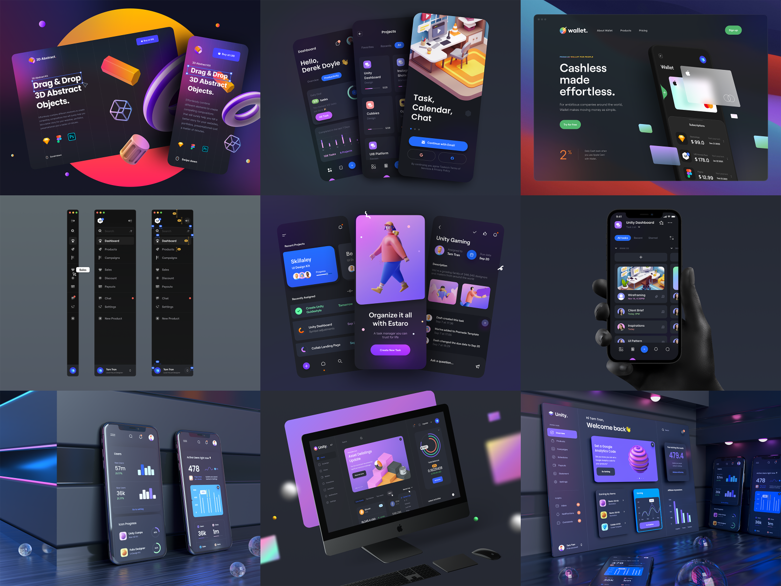 The Best Dark Theme of 2020 by Tran Mau Tri Tam for UI8 on Dribbble