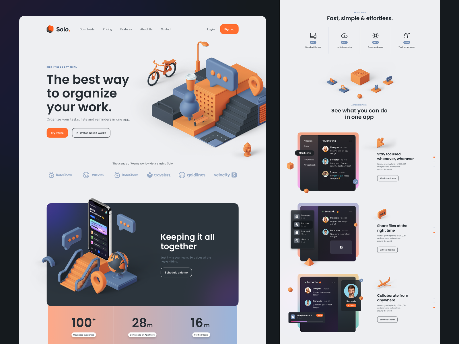 Solo: SaaS Landing Page Kit By Tran Mau Tri Tam For UI8 On Dribbble