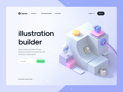 Bento – Illustration Builder Concept