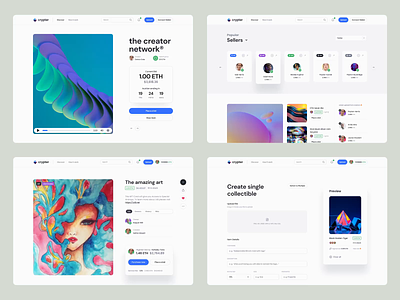 Crypter® – NFT Marketplace UI Kit – Coded Version clean coin crypter crypto dark theme figma source minimal nft app nft market nft market app nft marketplace nft ui kit nft web design nft website ui ui design user interface ux ux design web design