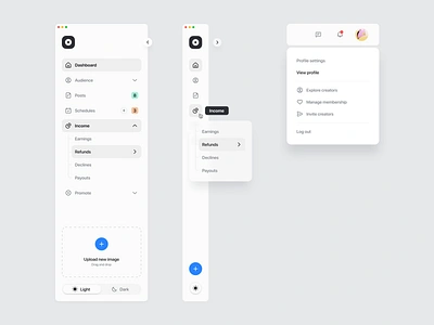 Sidebar navigation for Dashboard 4px rule clean dropdown dropdown menu menu icon minimal nav nav icons navigation navigation bar sidebar sidebar navigation sub menu ui ui design user interface ux ux design web design wireframe