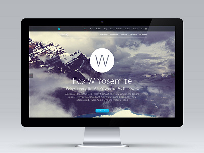 Fox W Yosemite apple business download psd elegant ladding page multi purpose psd psd template thefox vintage yosemite