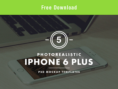 FREE Photorealistic iPhone 6 Plus PSD Mockup Templates
