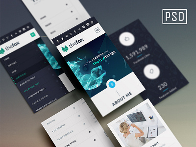 TheFox Mobile Design business elegant envato fox mobile professional psd responsive smartphone template thefox themeforest