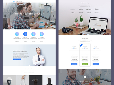 WIP: TheFox Business PSD Template business clean clear corporate design elegant modern psd psd template template thefox wordpress