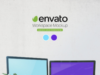 envato presentation 01 - FREE Envato Workspace Mockup
