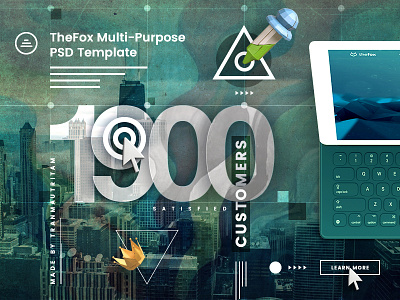 TheFox PSD has reached 1900 Sales on ThemeForest