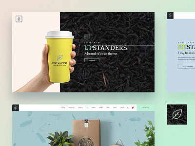 [W.I.P] UpStanders Slides coffee coffee shop psd slide slides tea tea shop ui design upstanders web design wordpress