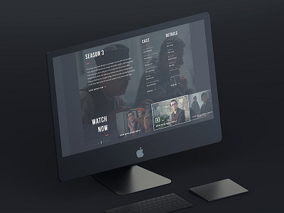 Decline and Fall - WIP dark style mass impression show tv series tv show tv shows ui design ux design web dark style web design wip