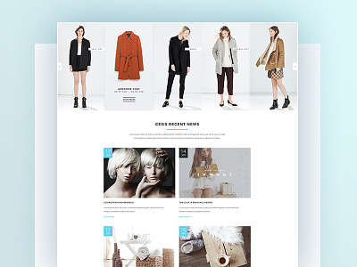 Cesis Fashion Demo: Home Page