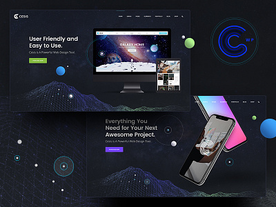 Introduce Responsive Features for Cesis Theme banner dark style galaxy header hero header imac pro iphone x responsive revolution slide slider slides wordpress